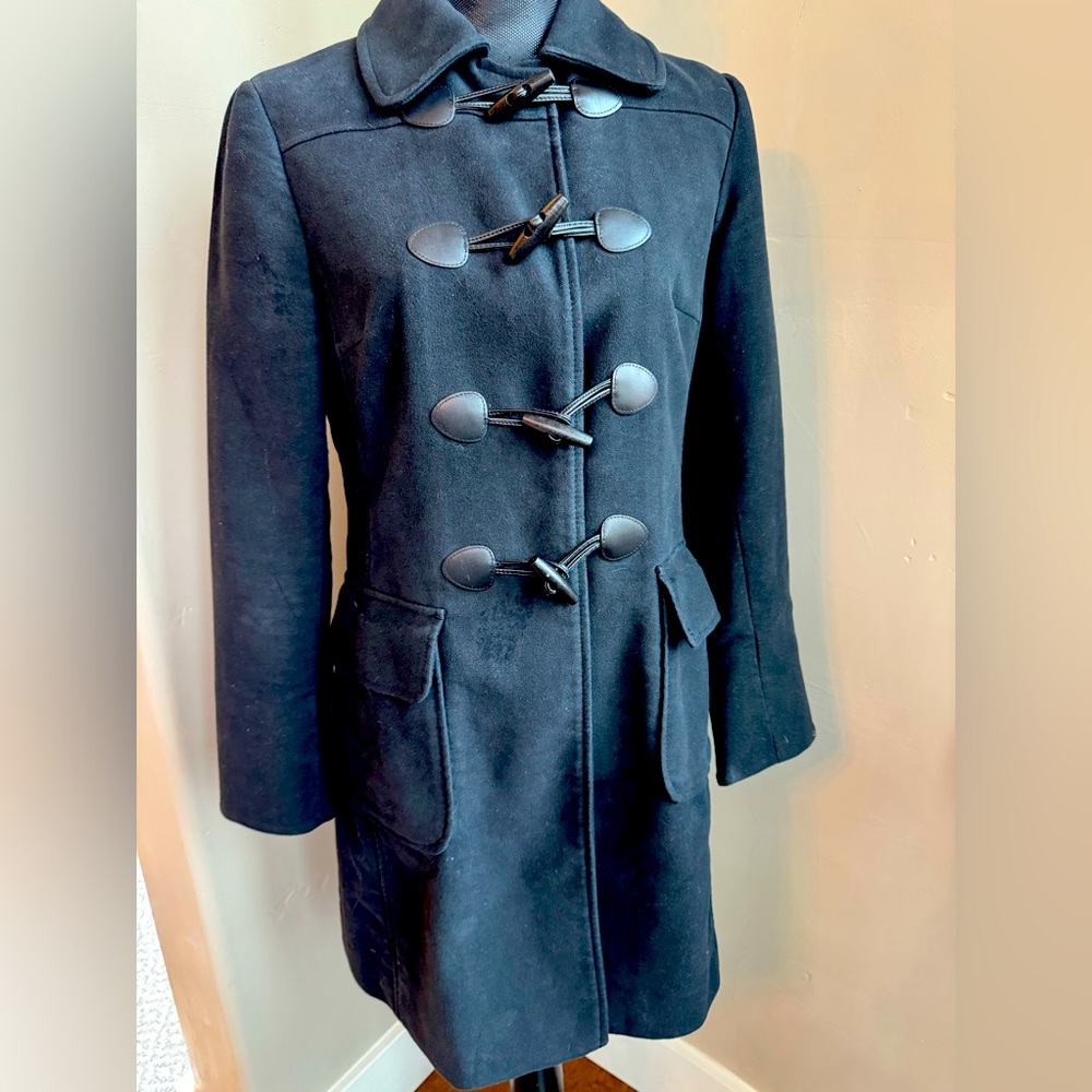 Vintage GAP Y2K Classic Black Toggle Trench Women’s Size Small